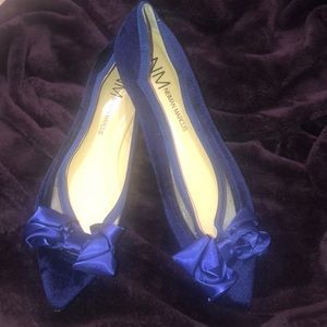 Neiman  Marcus  blue gorgeous flats ,Brand New